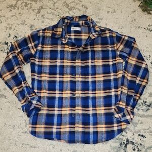 Epic Threads Youth Plaid Shirt in Blue and Orange
